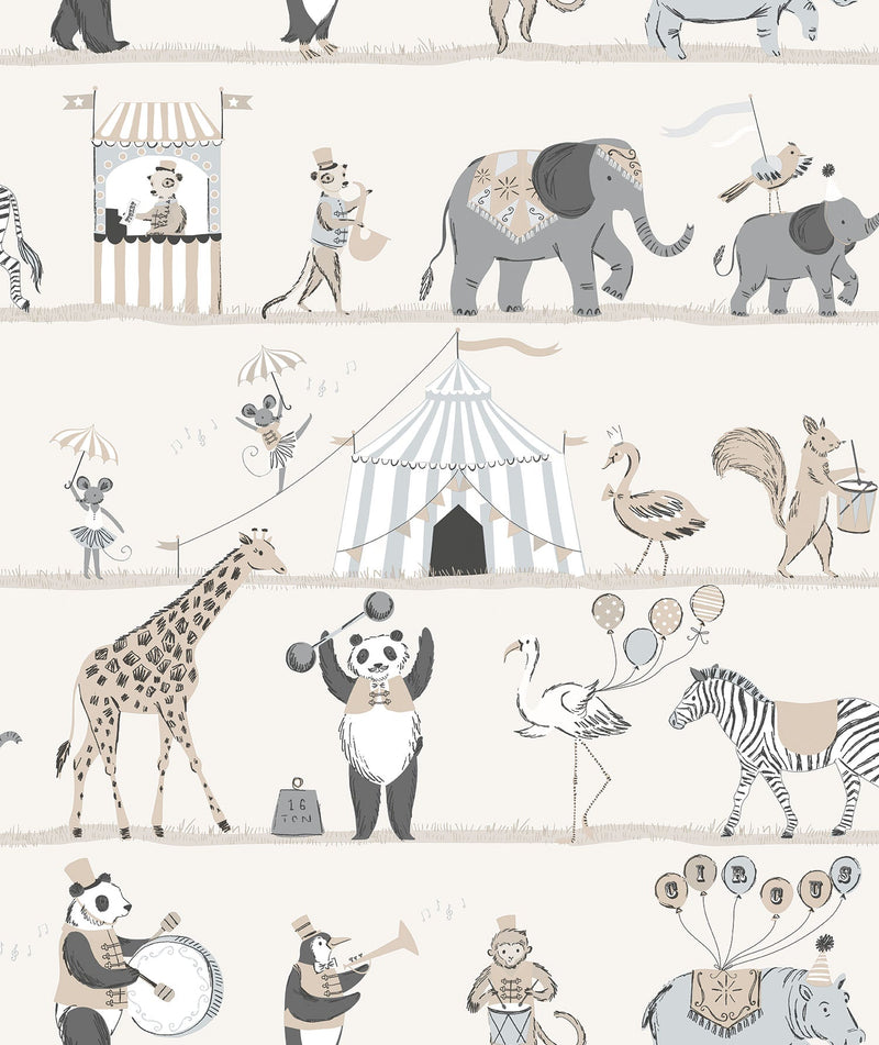 media image for sample circus neutral wallpaper from the just 4 kids 2 collection by galerie wallcoverings 1 276