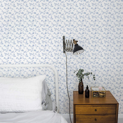 product image for Delicate Floral Blue Wallpaper from the Small Prints Collection by Galerie Wallcoverings 34