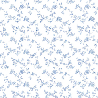 product image of Delicate Floral Blue Wallpaper from the Small Prints Collection by Galerie Wallcoverings 546