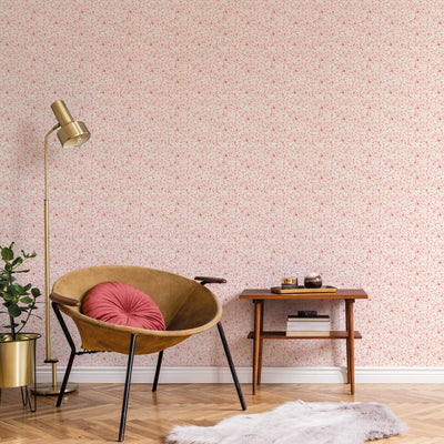 product image for Mini Mod Floral Cranberry/Tan Wallpaper from the Small Prints Collection by Galerie Wallcoverings 88