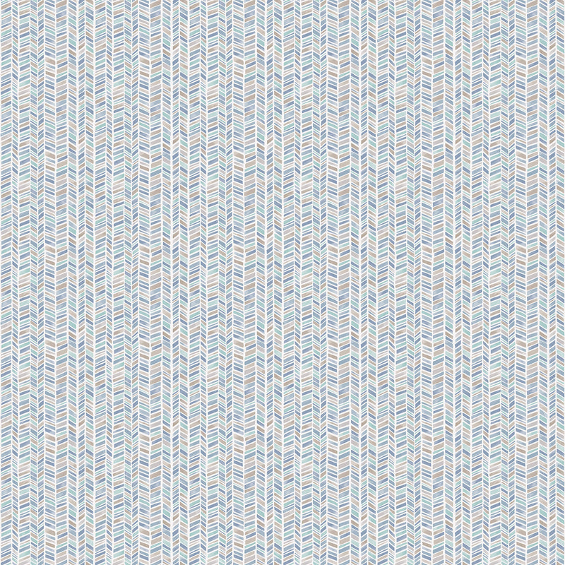 media image for Stained Glass Stripe Teal/Tan Wallpaper from the Small Prints Collection by Galerie Wallcoverings 238