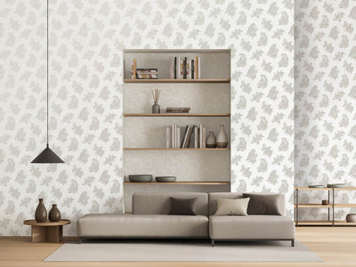 product image for Acanthus Wallpaper in Silver Grey 91