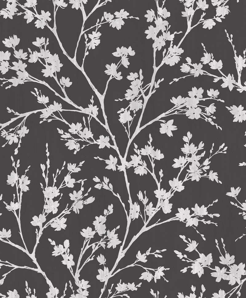 media image for sample wispy branches black wallpaper from the secret garden collection by galerie wallcoverings 1 267