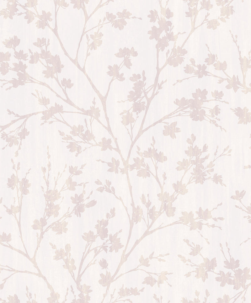 media image for Wispy Branches White Wallpaper from the Secret Garden Collection by Galerie Wallcoverings 217