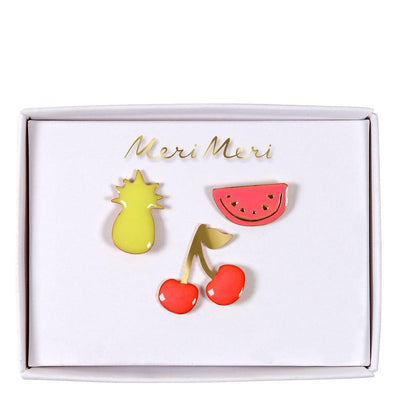 product image of fruit enamel lapel pins by meri meri 1 535