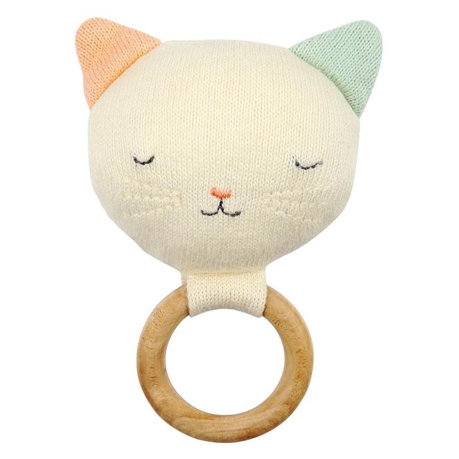 media image for cat baby rattle by meri meri 1 245