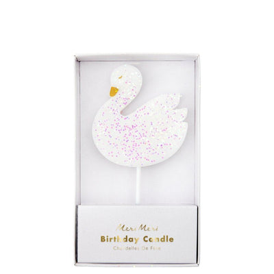 product image of large swan candle by meri meri 1 515