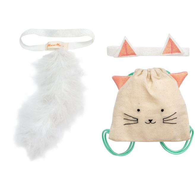 media image for cat backpack dolly dress up by meri meri 1 23