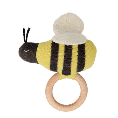 product image of bumblebee baby rattle by meri meri 1 536