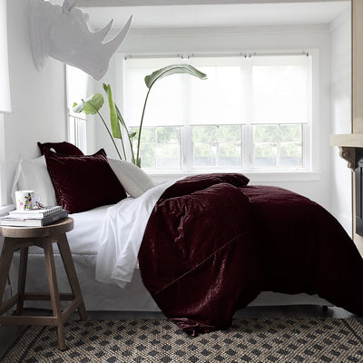 product image for Juno Velvet Bordeaux Bedding 6 3