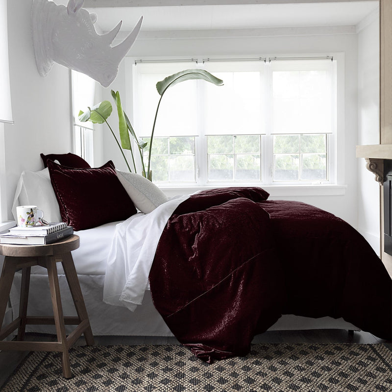 media image for Juno Velvet Bordeaux Bedding 6 20