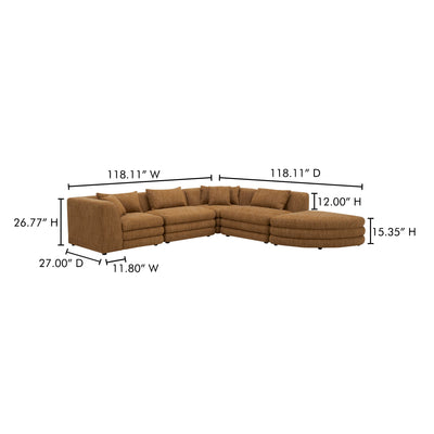 product image for Lowtide Alcove Modular Sectional Moes Home Collection Mhc Kq 1042 09 7 14