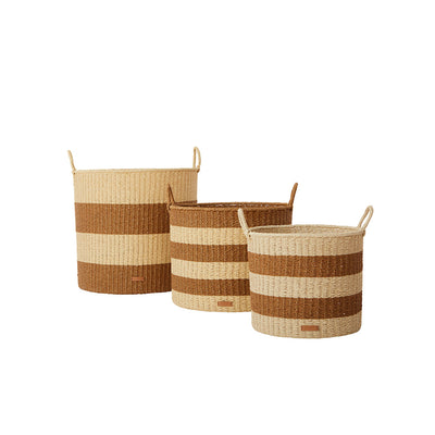 product image for gomi cylinder storage baskets 3 pcs set caramel by oyoy 2 27