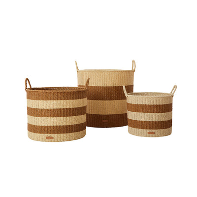 product image of gomi cylinder storage baskets 3 pcs set caramel by oyoy 1 560