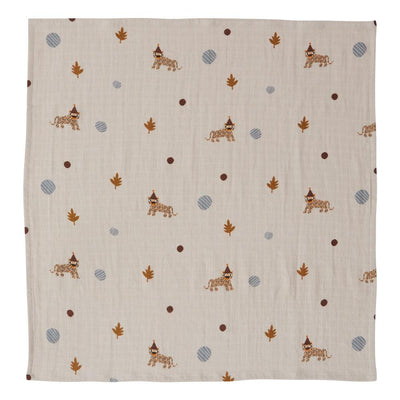 product image for muslin square leopard 3 pcs pack clay by oyoy 2 74