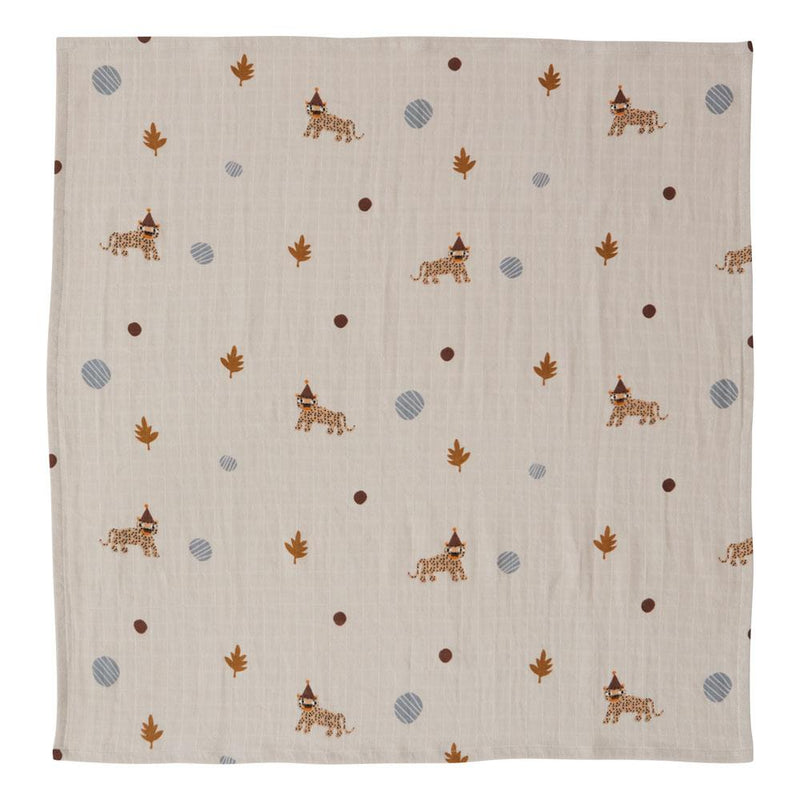 media image for muslin square leopard 3 pcs pack clay by oyoy 2 220