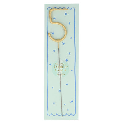 product image for gold sparkler number candle by meri meri mm 156070 6 9