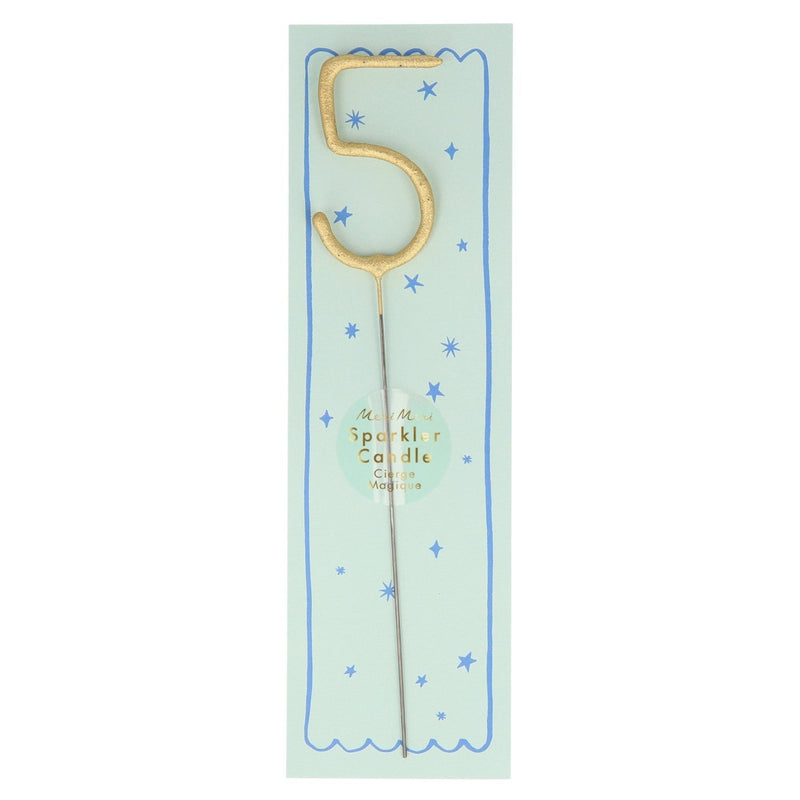 media image for gold sparkler number candle by meri meri mm 156070 6 291