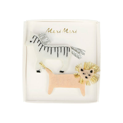 product image of zebra lion felt hair clips by meri meri mm 203411 1 562