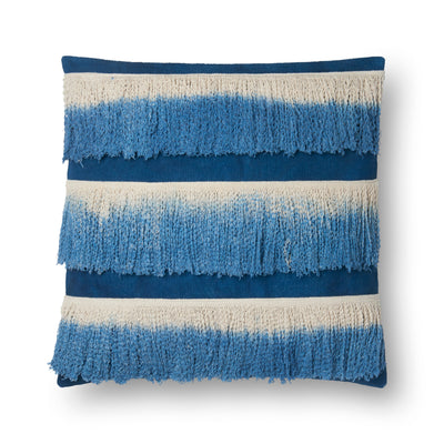 product image of Blue & Ivory Pillow by Loloi 530