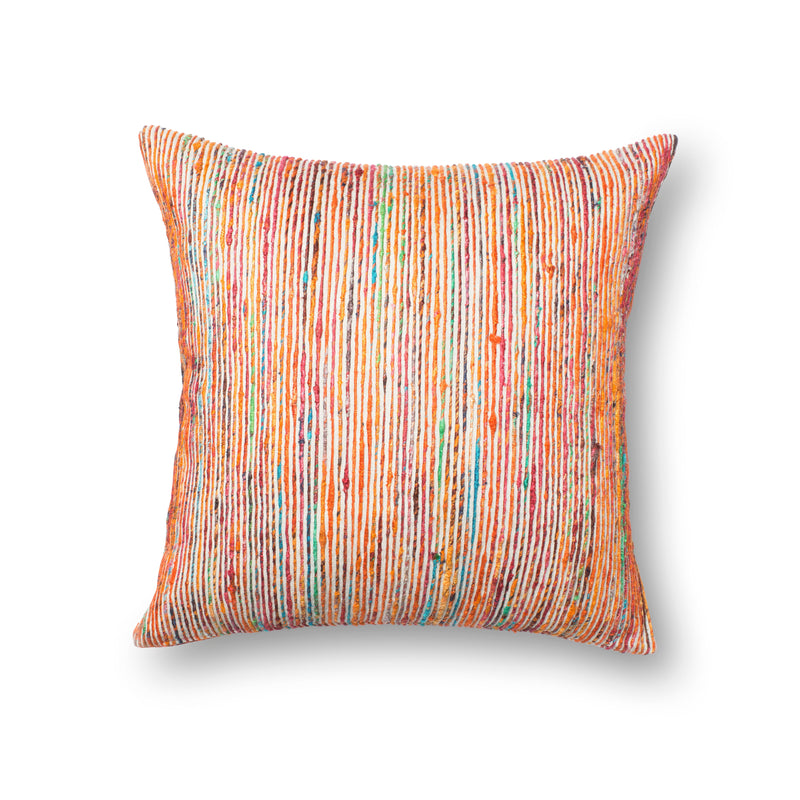 media image for Recycled Sari Silk Pillow in Rust by Loloi 258