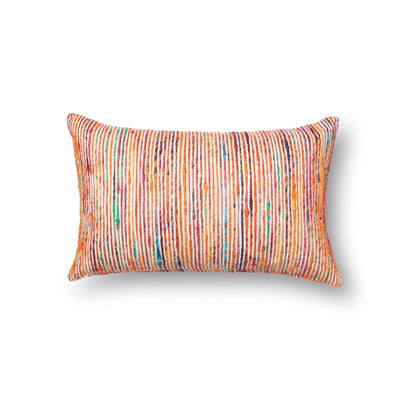 product image of Recycled Sari Silk Pillow in Rust by Loloi 57