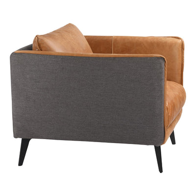 product image for Messina Leather Arm Chair Cigare Tan Leather 3 46