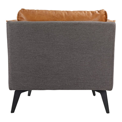 product image for Messina Leather Arm Chair Cigare Tan Leather 4 1