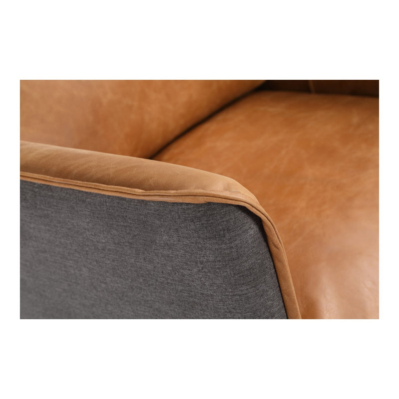 media image for Messina Leather Arm Chair Cigare Tan Leather 5 223