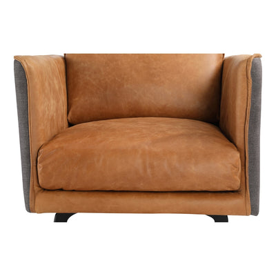 product image for Messina Leather Arm Chair Cigare Tan Leather 6 48