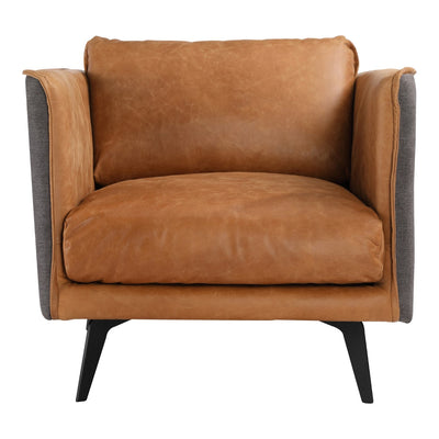 product image for Messina Leather Arm Chair Cigare Tan Leather 1 26