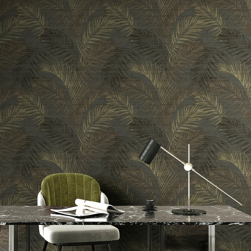 media image for Synergy Felce Tonale Wallpaper in Black 217