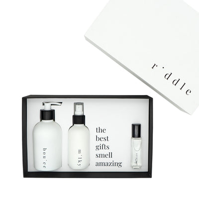 product image for the layering gift set in various scents by riddle oil 3 0