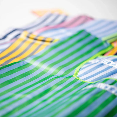 product image for School Tie Fabric Bag - Green x Light Blue 73