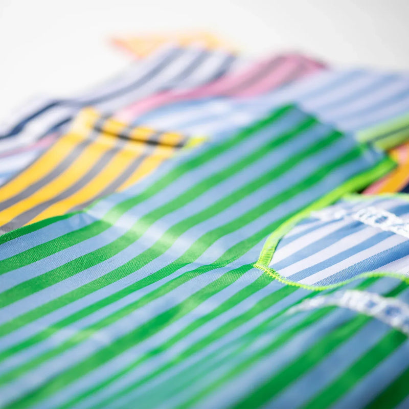 media image for School Tie Fabric Bag - Green x Light Blue 256