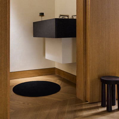 product image for Solid Black Shag Chilewich Chw 200387 001 5 37