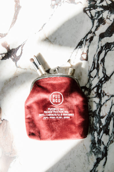 product image for Velvet Frame Pouch - Burgundy 37