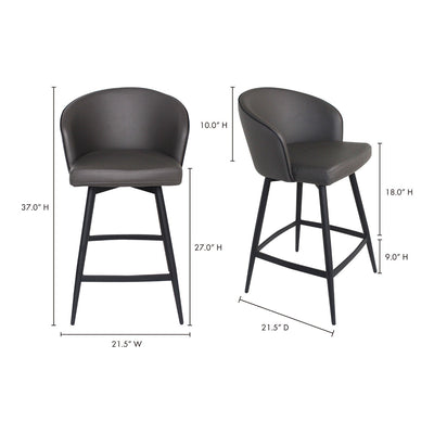 product image for Webber Swivel Counter Stool Charcoal 6 0