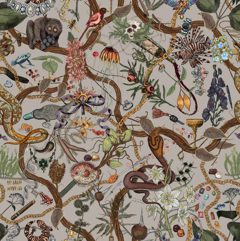 media image for Sample Glamour Life Wallpaper in Gray/Multi 222