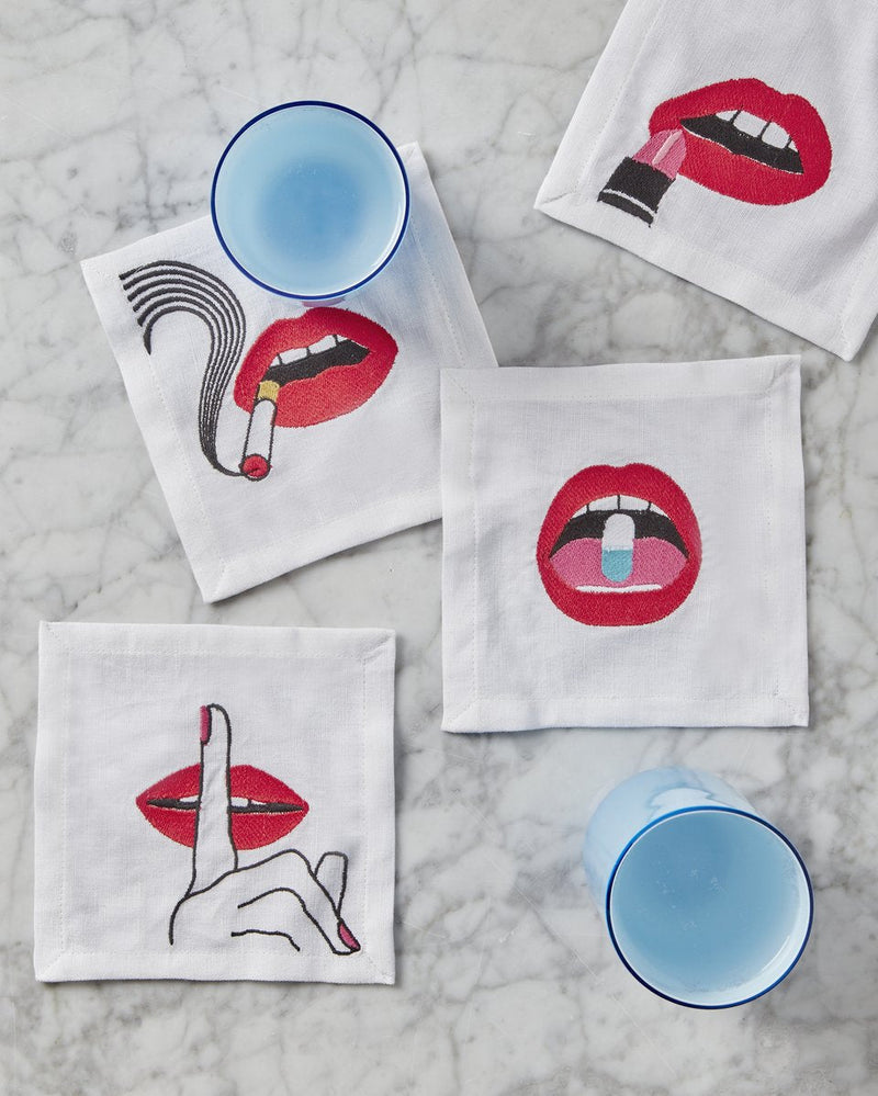 media image for lips cocktail napkins 7 219