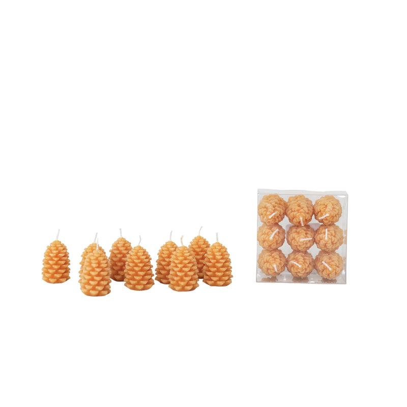 media image for Pinecone Shaped Tealights - Set of 9 256