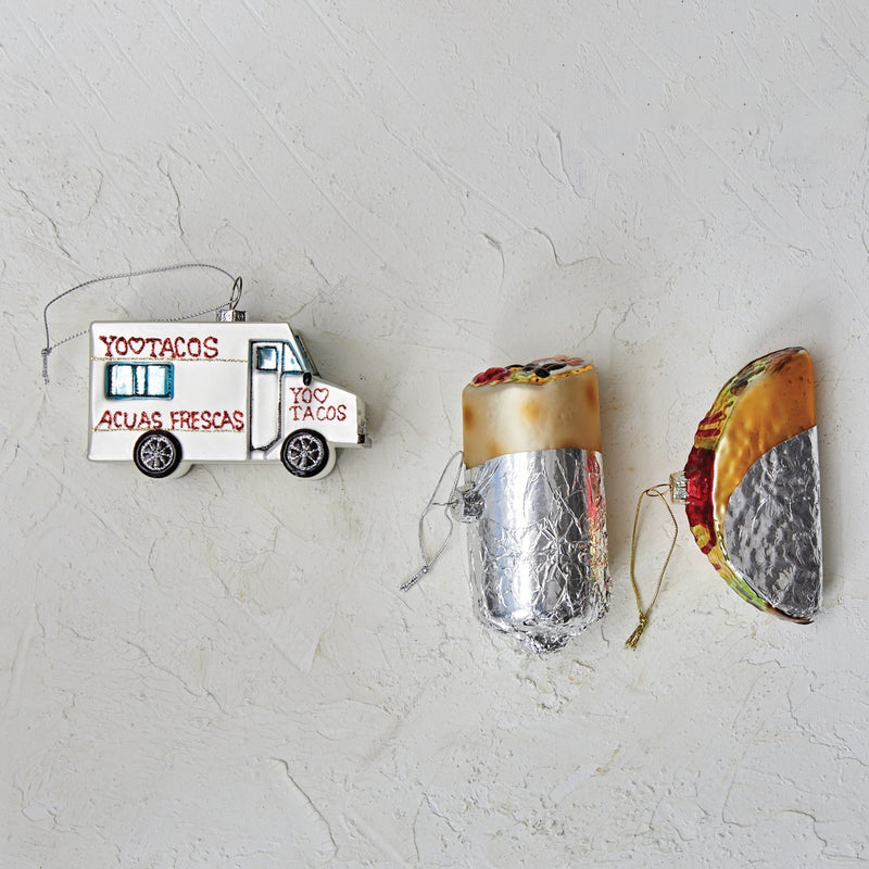 media image for Hand Painted Taco Truck Ornament 3 258
