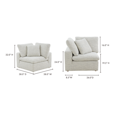 product image for terra condo corner chair by Moe's Home Collection mhc yj 1012 49 7 31