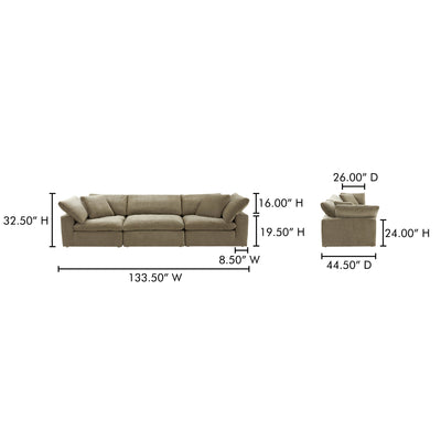 product image for Clay Modular Sofa Moes Home Collection Mhc Yj 1026 49 27 33