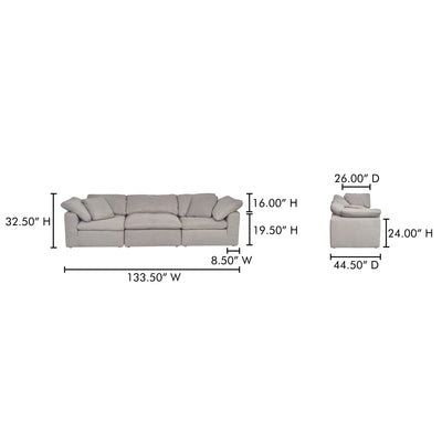 product image for Clay Modular Sofa Moes Home Collection Mhc Yj 1026 49 25 41