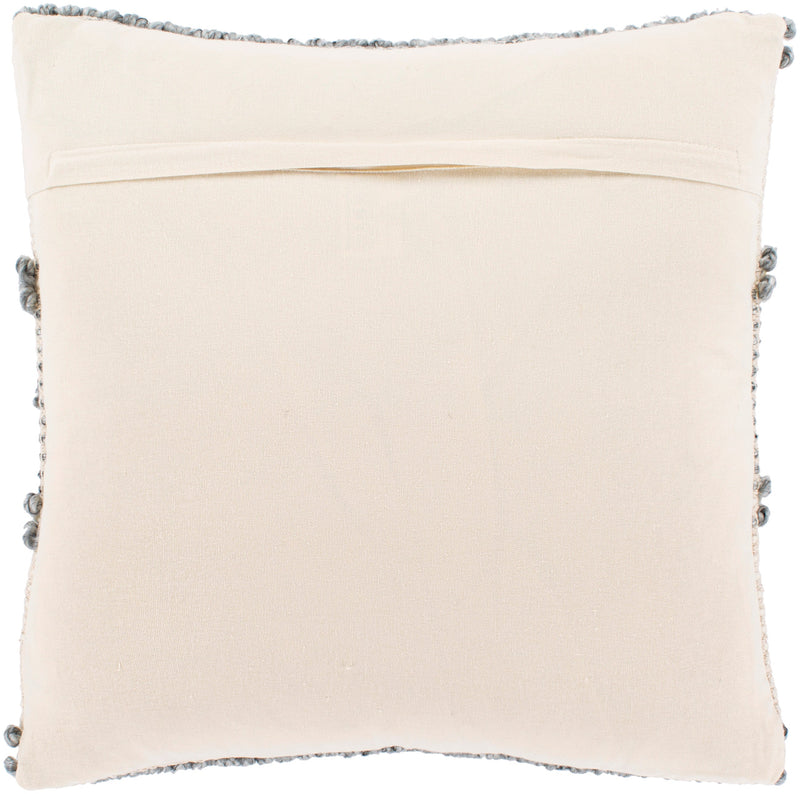 media image for Anders ADR-006 Hand Woven Square Pillow Cream & Medium Gray by Surya 234