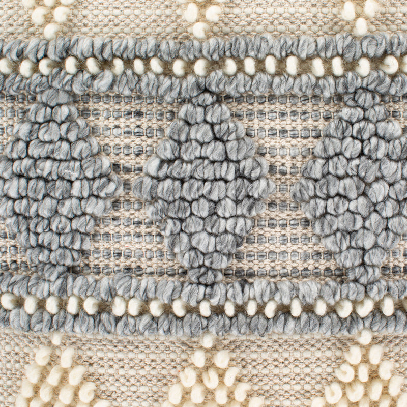 media image for Anders ADR-006 Hand Woven Square Pillow Cream & Medium Gray by Surya 238