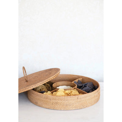 product image for hand woven rattan container with 5 sections and lid 2 96