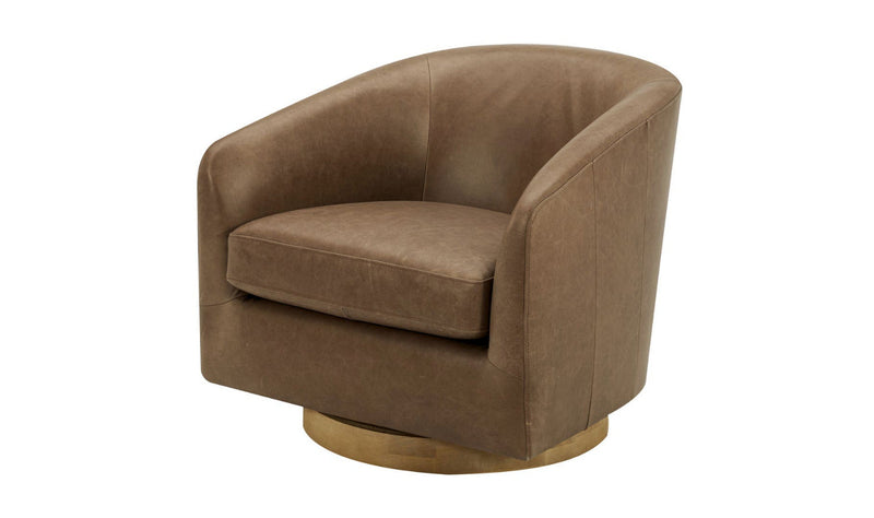 media image for Oscy Leather Swivel Chair 8 243