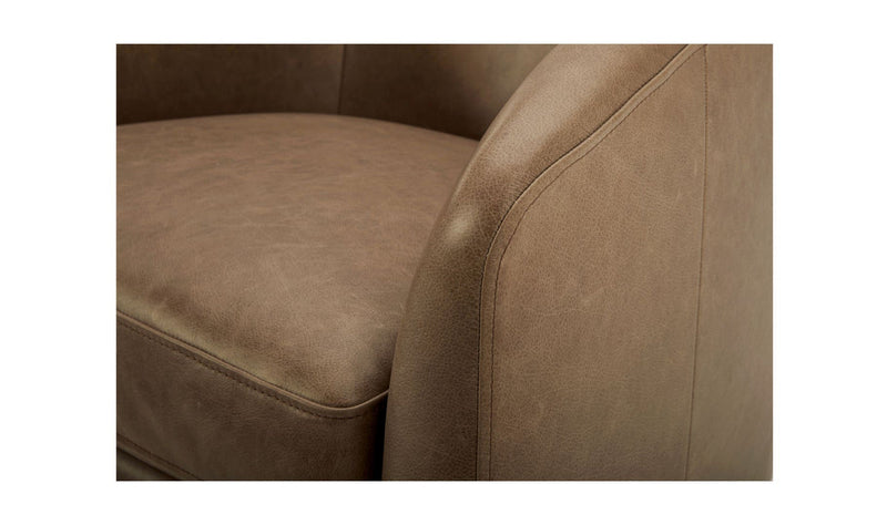 media image for Oscy Leather Swivel Chair 5 297